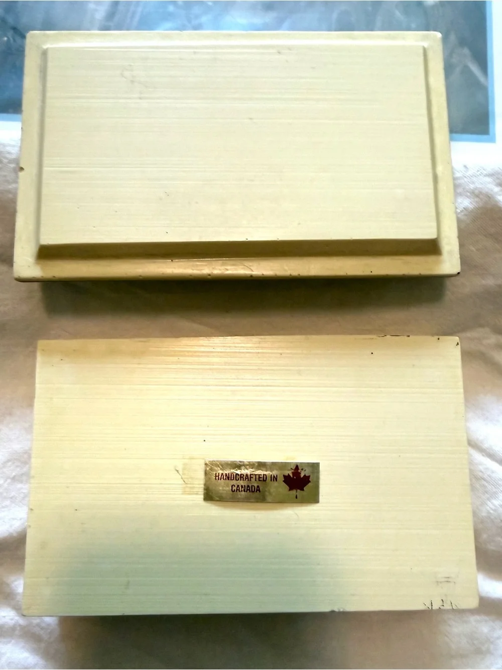 Vintage Canadian Made Bighorn Sheep Trinket Box – Clashing Rams Wildlife Art